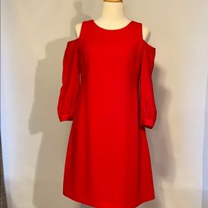NWT Eliza red cold shoulder dress 6
